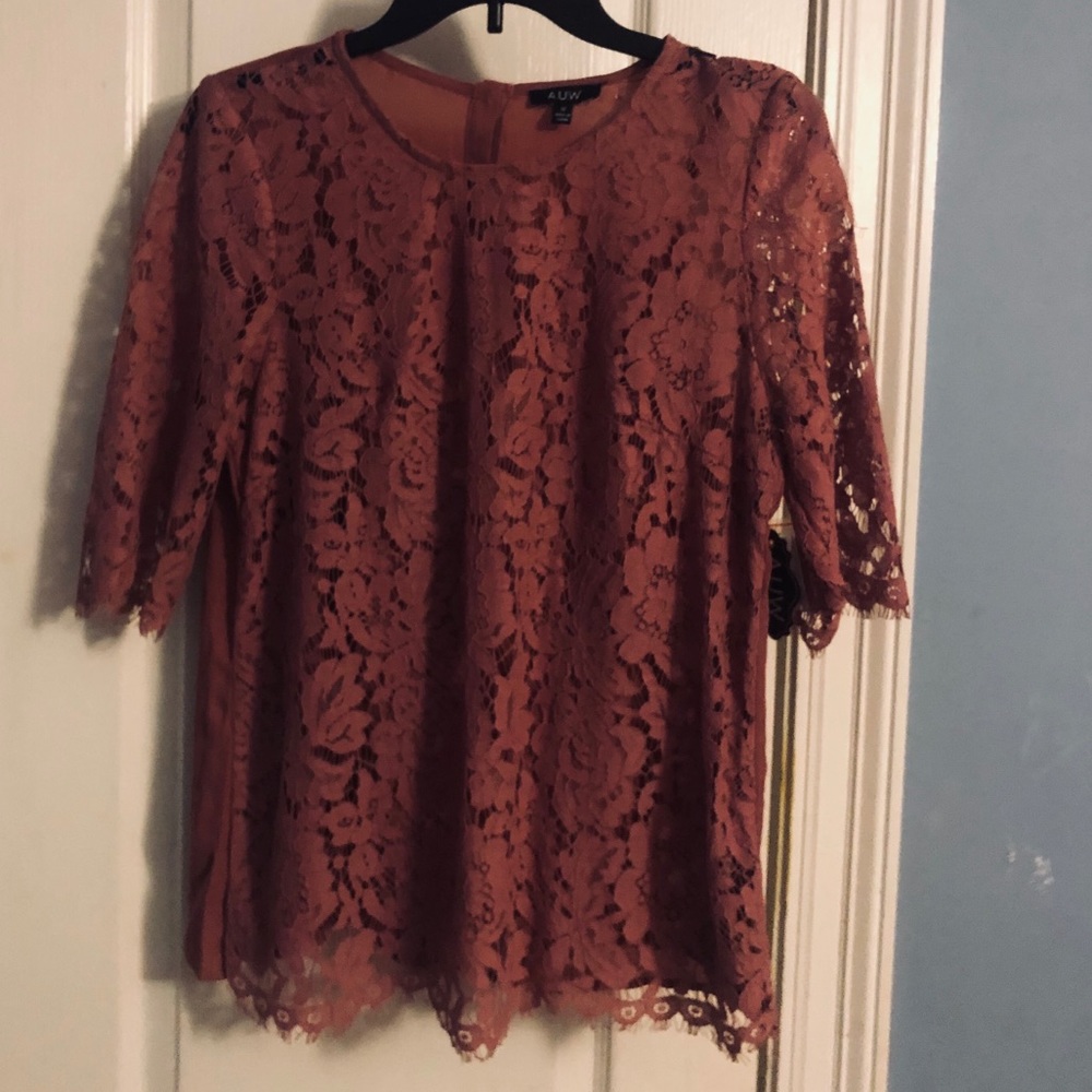 Pink Lace Blouse